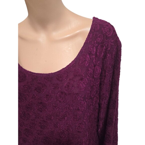 More Jazz women's size 16 purple long sleeve floral dress knee length classy - Picture 3 of 3
